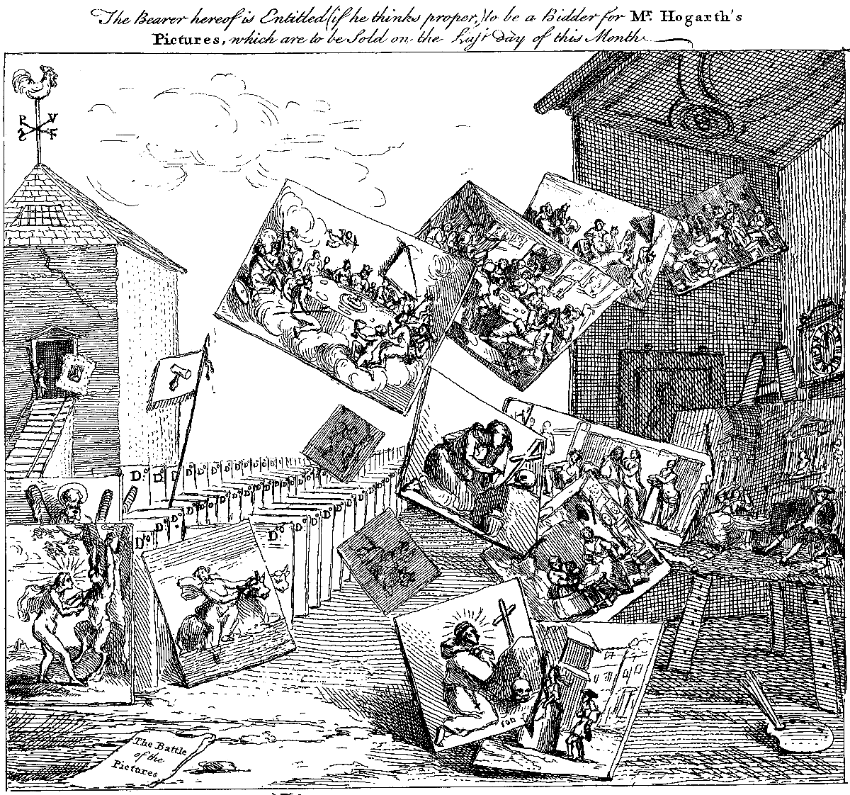 William Hogarth: Battle of the Pictures, 1744